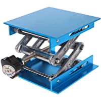 Duyummy Mesa elevadora de aluminio de 100 x 100 cm para trabajos de madera- grabado en laboratorio- soporte de elevación